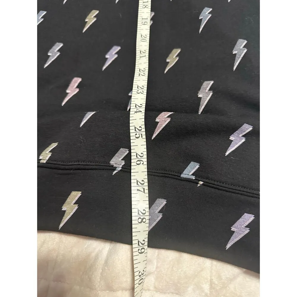 Torrid Lightening Bolt Crewneck Sweatshirt Women's Plus Size 2 18/20 Black NWT - Image 5