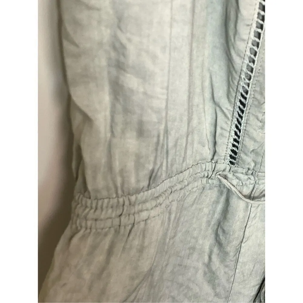 Olivaceous Women's Spaghetti Strap Button Front Jumpsuit Sage Green Size Medium - Image 8