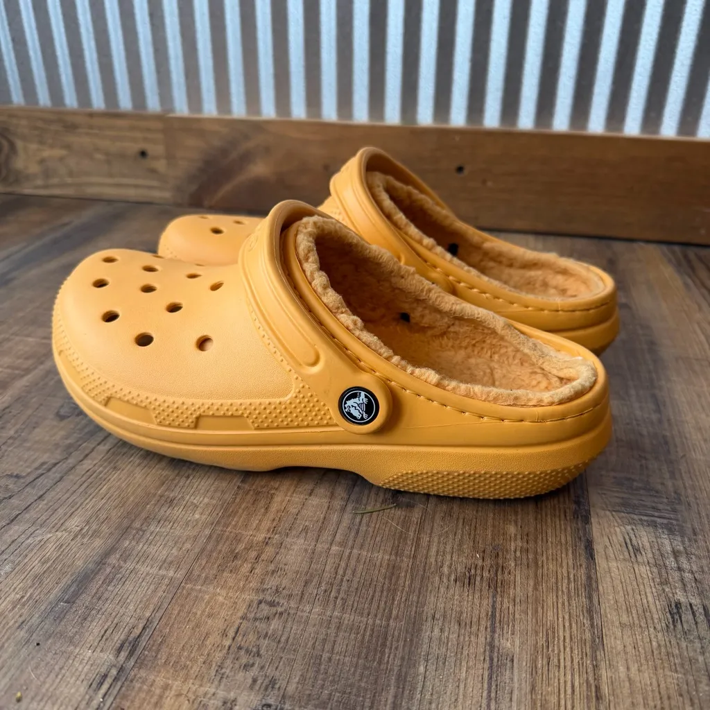 Crocs Classic Lined Clog Orange Sorbet Unisex Lightweight Slip On Errands M7/W9 - Image 6
