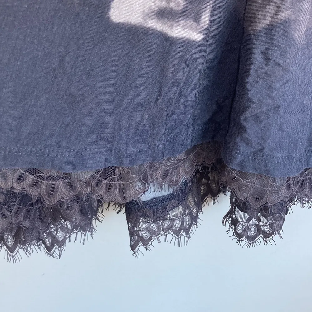 LOGO by Lori Goldstein| Gray Watercolor Flowy Tunic sz M - Image 2