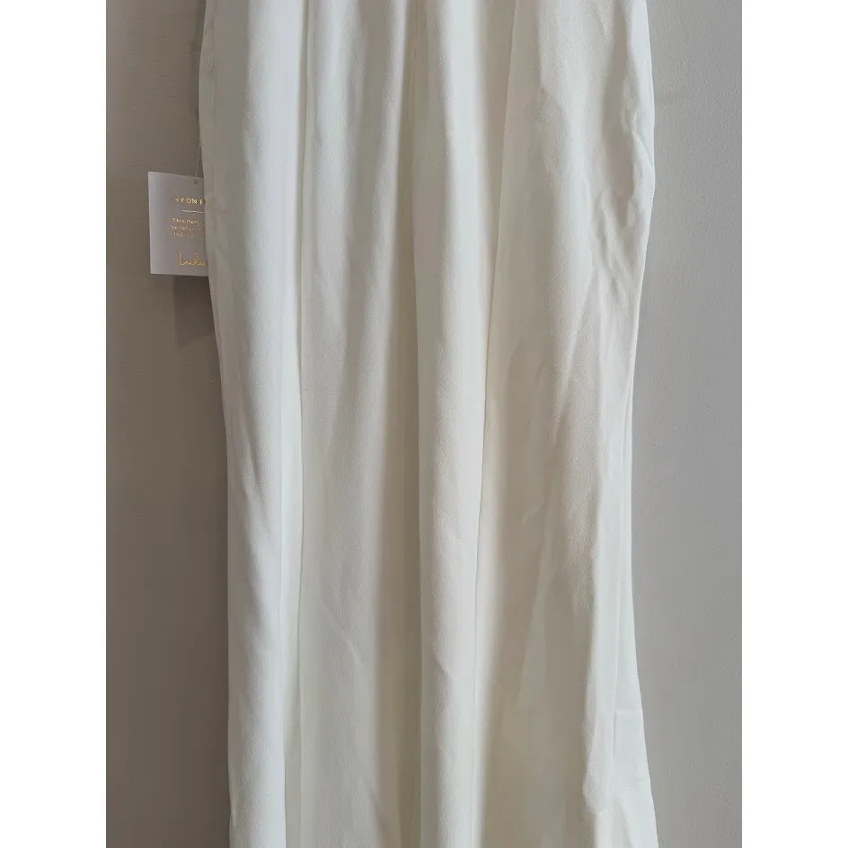 Lulus Womens Ivory Plunge V Neck Sleeveless Maxi Dress Size XS - Image 11