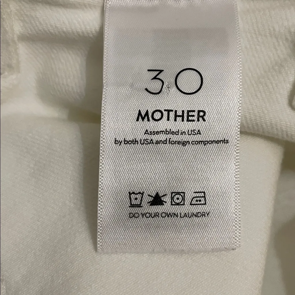 Mother White The Hustler Patch Pocket Ankle Jeans Womens Size 30 10367 - Image 3