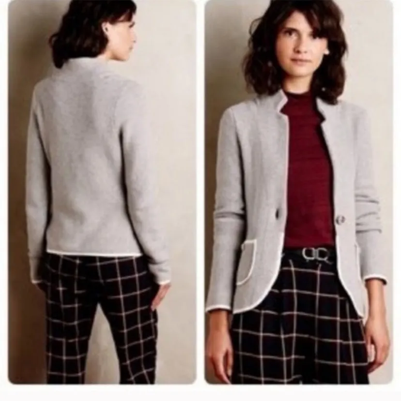 ANTHROPOLOGIE MOTH Blakely Cardigan Sweater Blazer - Image 7