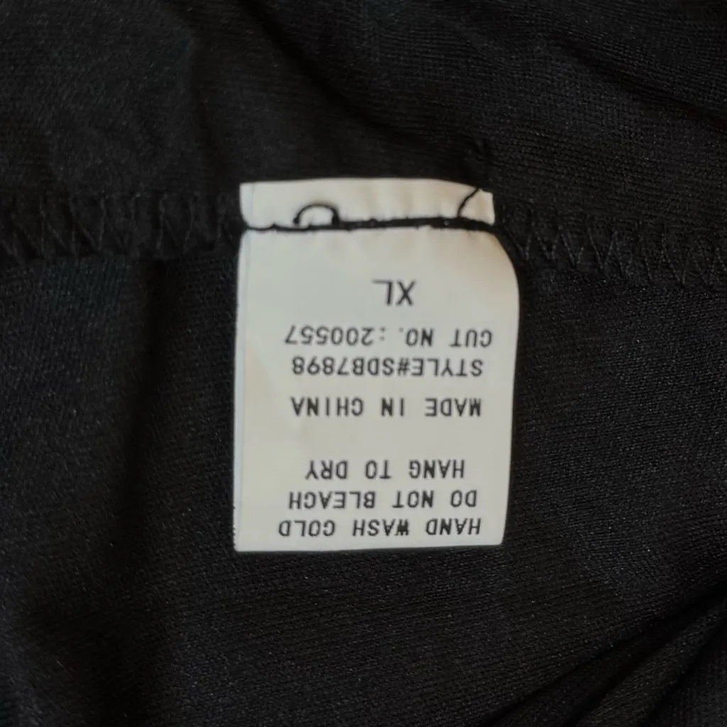 Ember Black & White Floral Maxi Dress XL Open Back Summer Vacation - Image 8