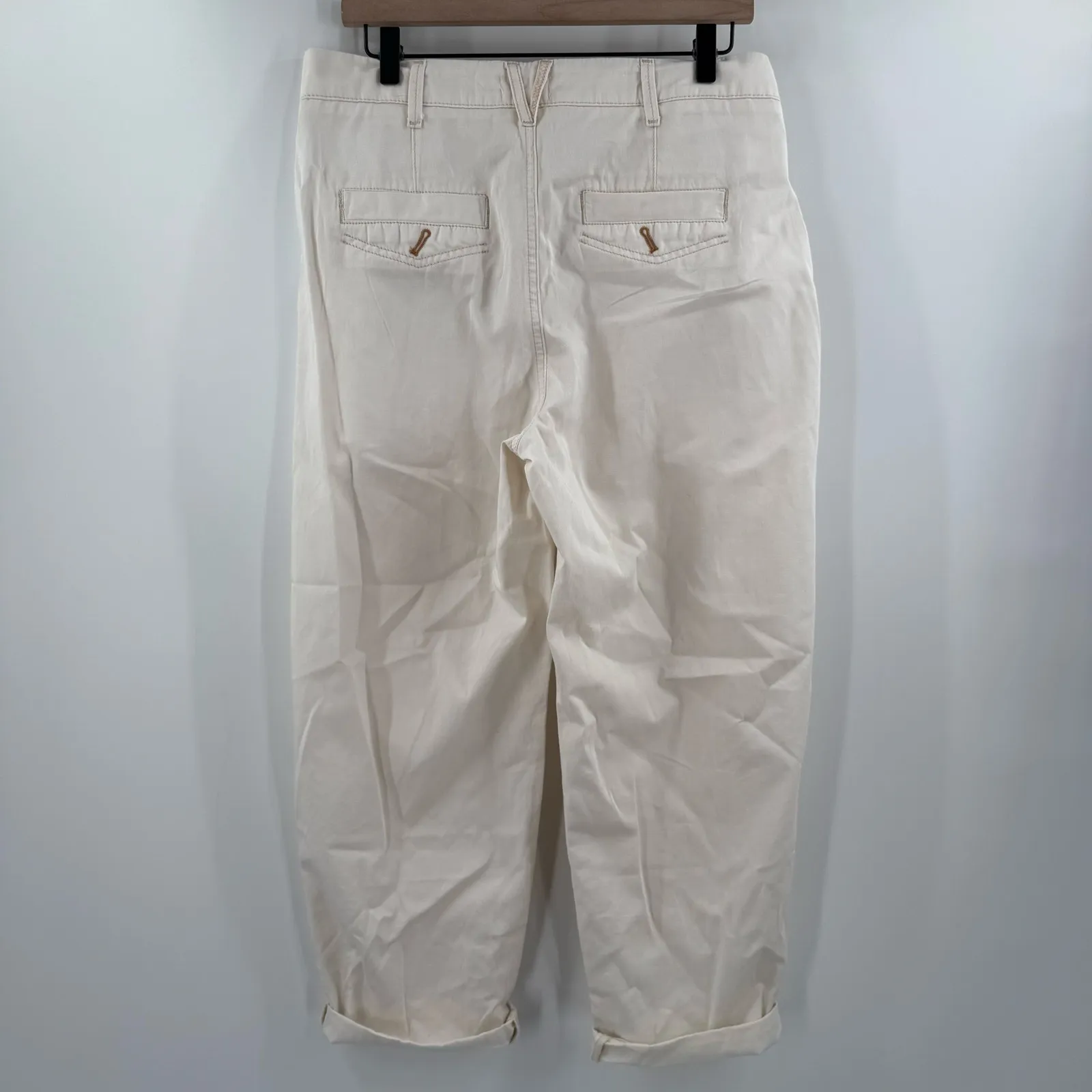 PILCRO x ANTHROPOLOGIE Pants SZ 29 Petite Rolled Hem Chino Patchwork Utility NWT - Image 5