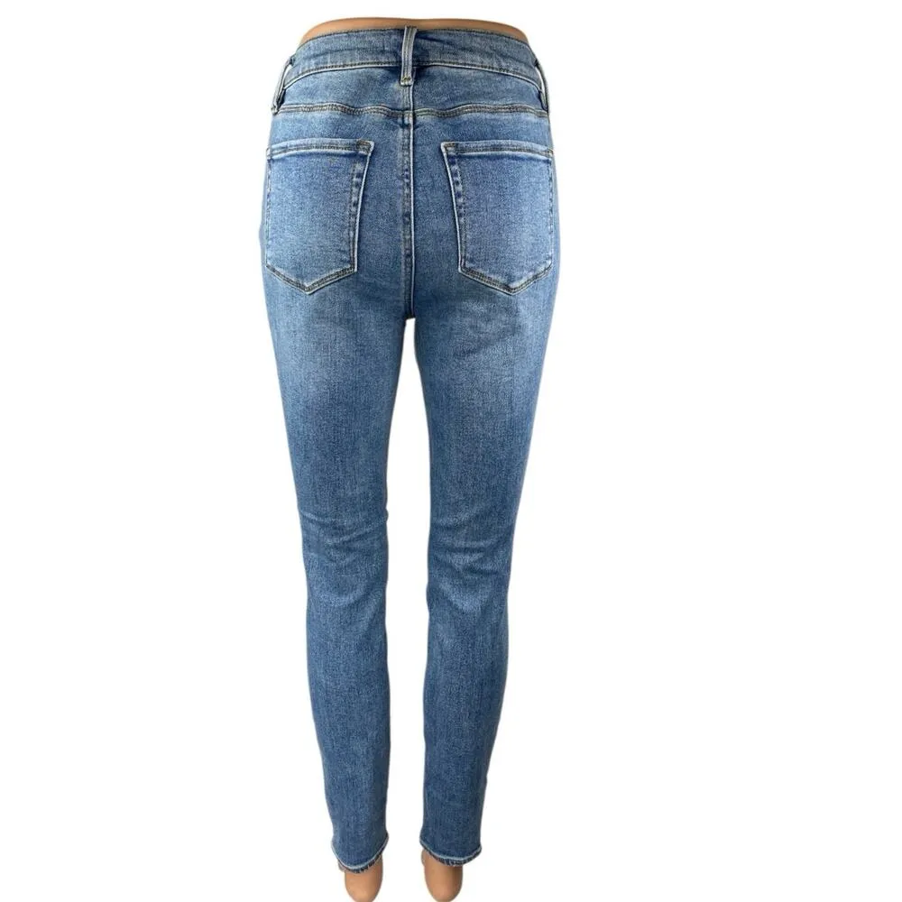 Pacsun Women's Blue High Waisted Medium Wash Casual Skinny Denim Jeans Size 26 - Image 3