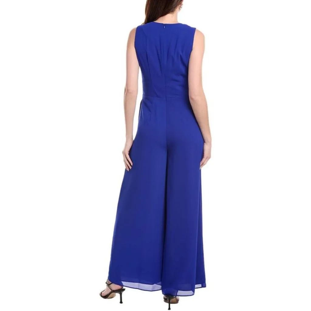 Vince Camuto Chiffon Twist Jumpsuit Navy Blue - Image 2