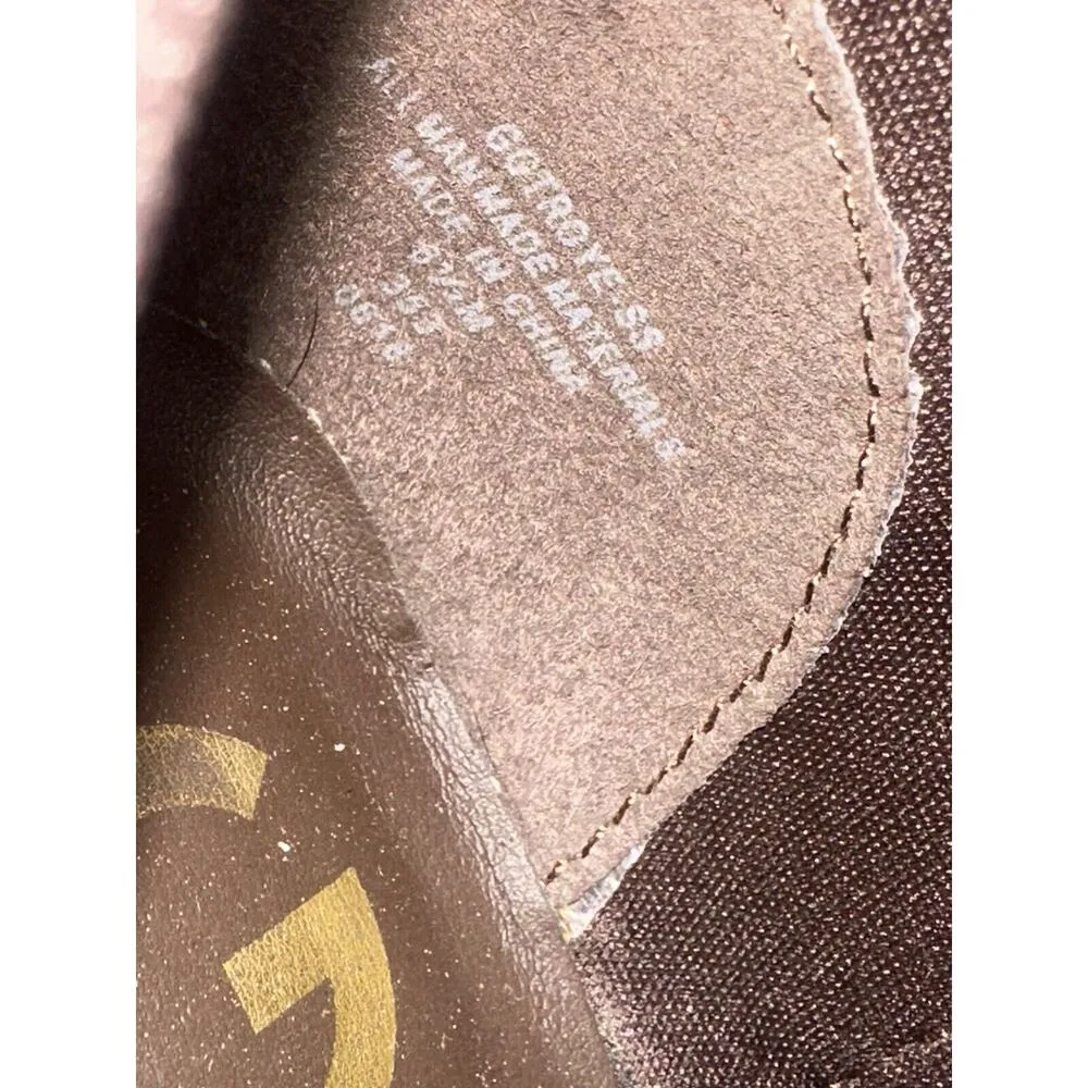 G By Guess Bootie Womens 6.5 Heel Side Zip Ankle Boots Brown Faux Leather - Image 8