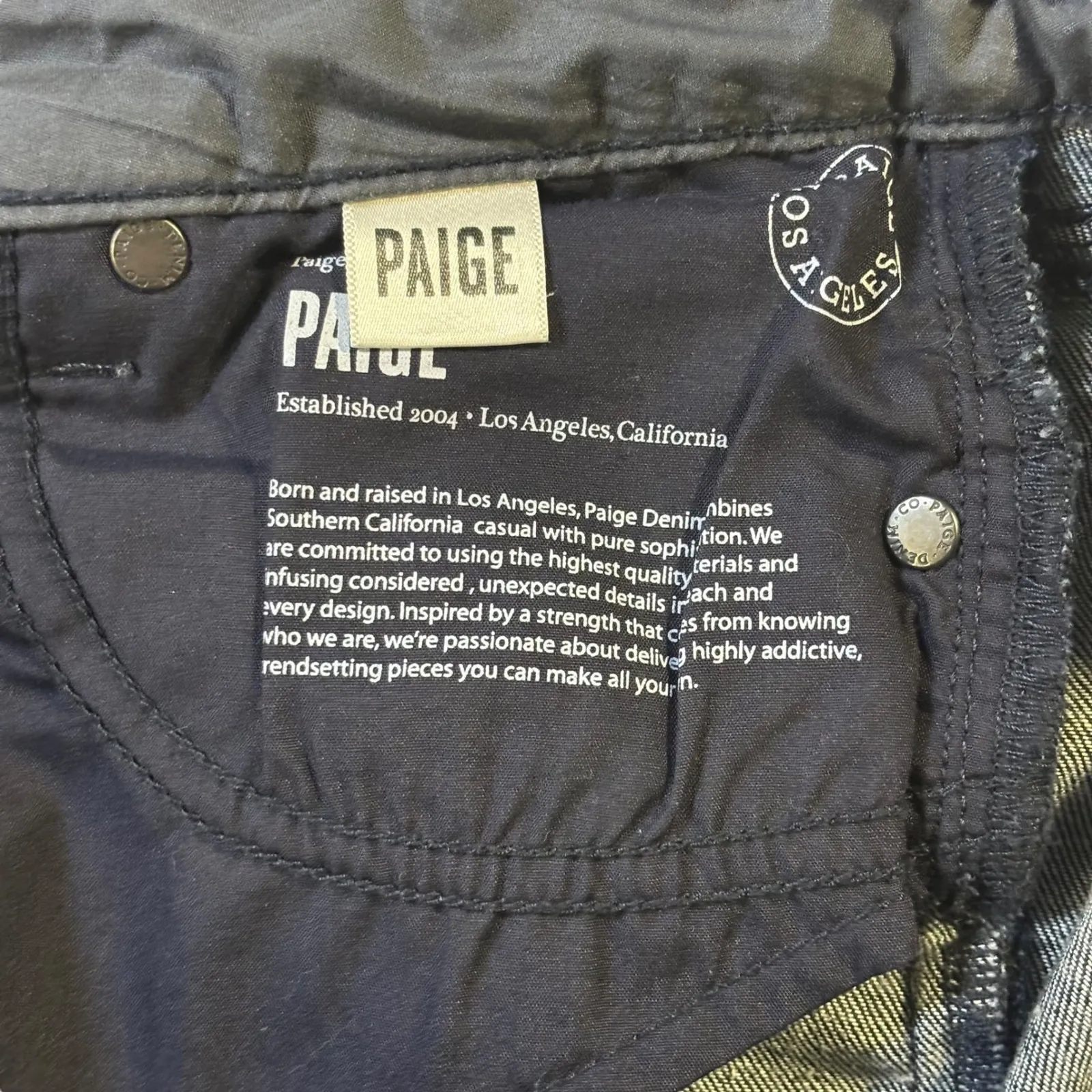 Paige Skyline Skinny‎ Jeans Womens Size 34 Dark Wash Denim Everyday Casual* - Image 5