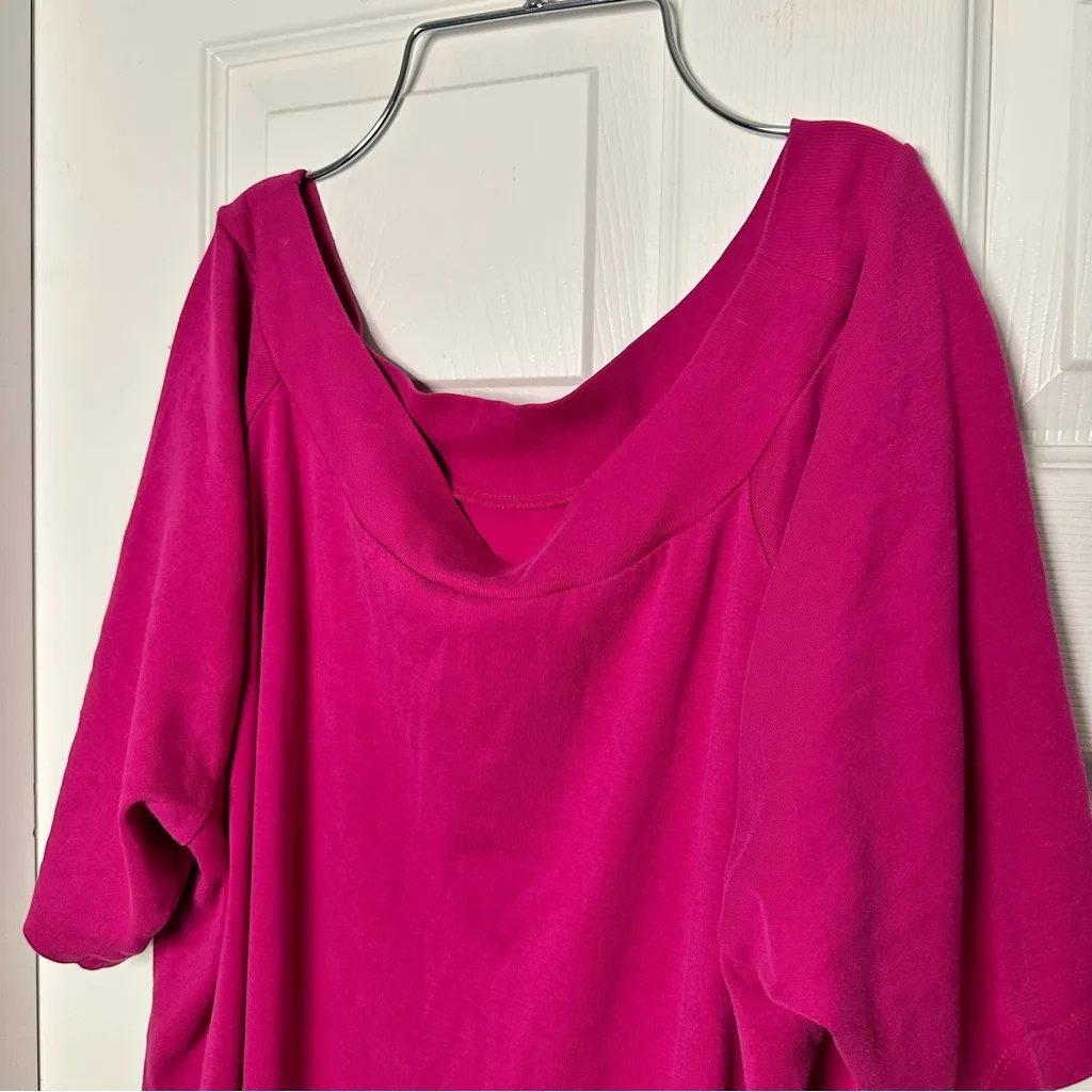 Anne Klein Fuchsia Slouchy Tunic Top 3X - Image 4