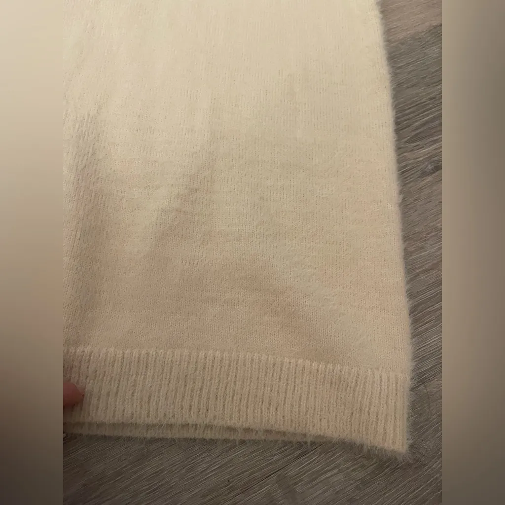 NWT PLT OVERSIZED TAN FUZZY TURTLE NECK DRESS SWEATER S - Image 6