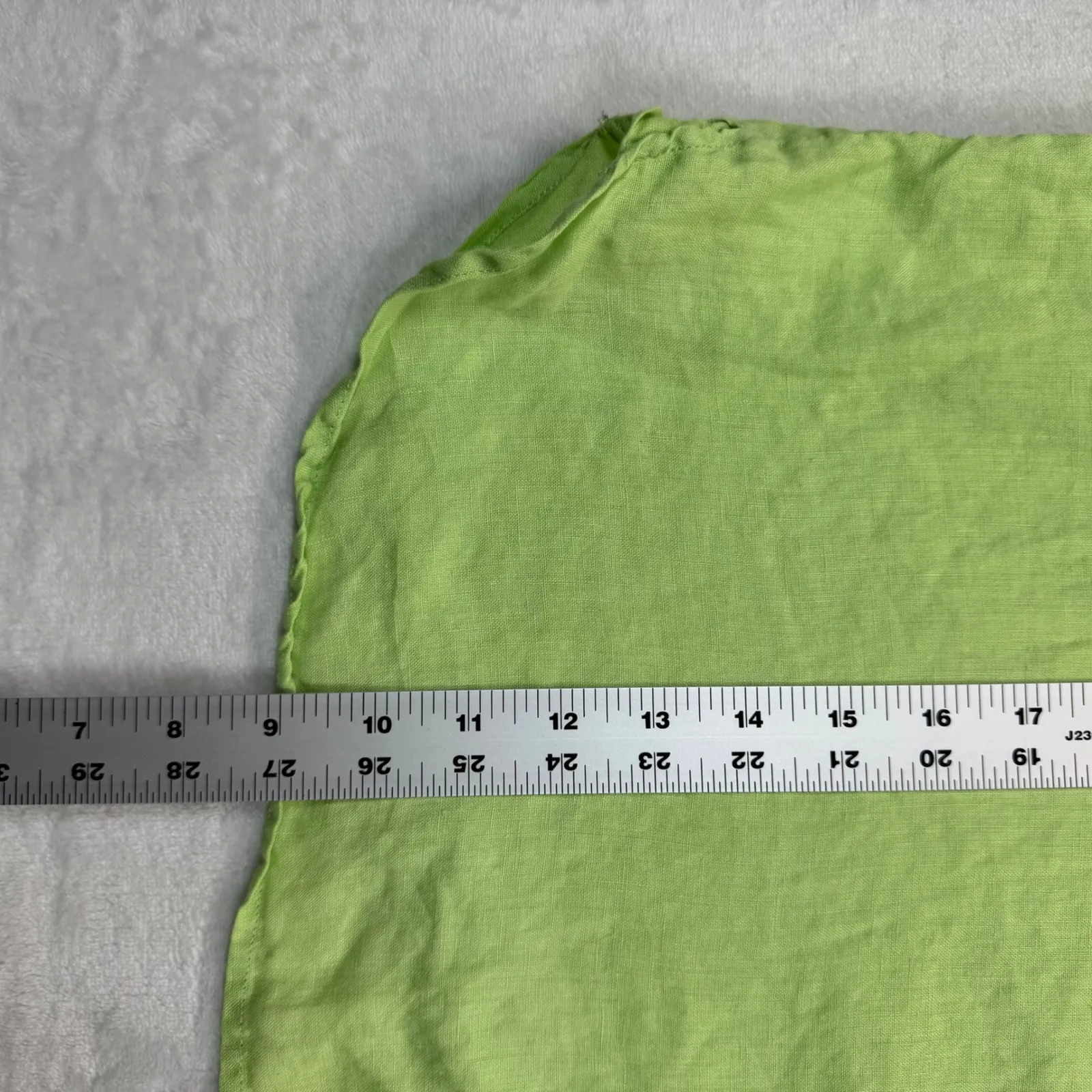 J. Jill Linen Button Down Shirt Top Petite L Green Long Sleeve Casual READ Size undefined - Image 3