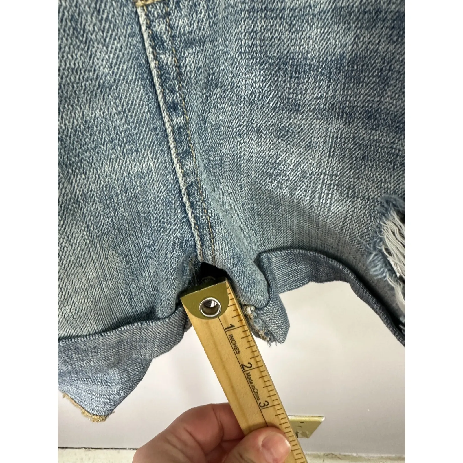 BLANKNYC Denim Shortalls Womens 28 Blue Light Wash Distressed Indie Grunge Y2K - Image 6