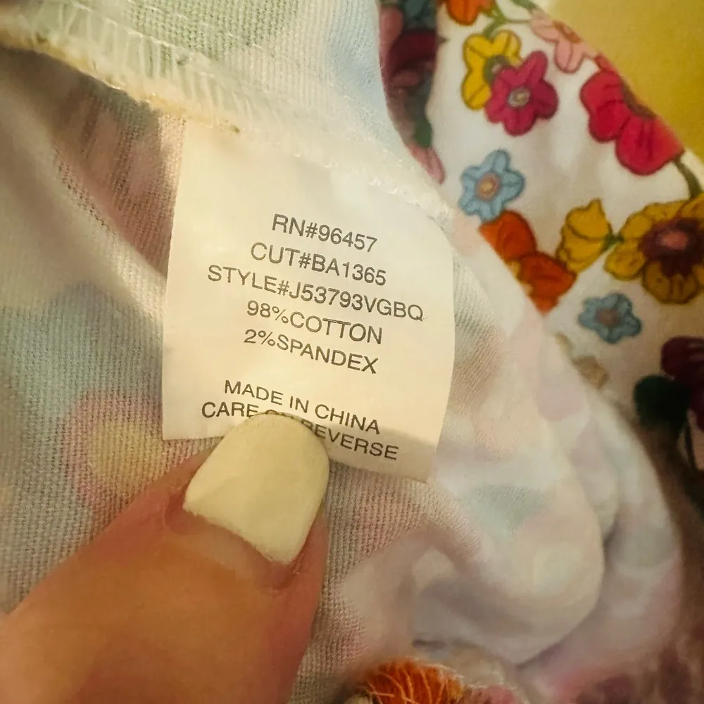 LOVE ON A HANGER Retro 70’s Flower Mini Stretch Skirt. Colorful Pattern Size 9 - Image 9