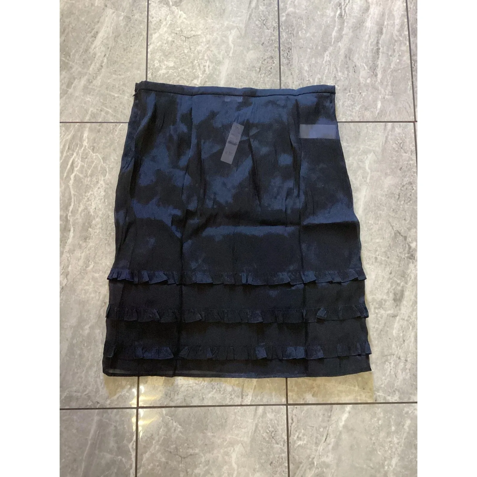 J Crew Skirt Womens 12 Black Crinkled Ruffle Tiered Party Holiday Dressy NWT - Image 3