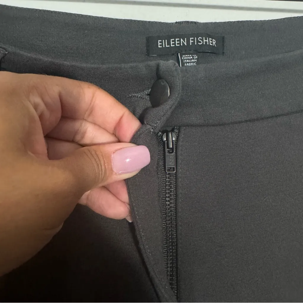 Eileen Fisher‎ Gray Stretchy Pants FOVS-2 Size 12 - Image 7