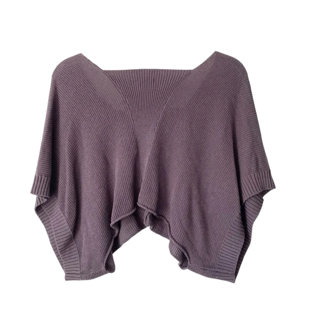 Stella Carakasi Crop Knit Women's Purple Plum Sweater Size XS - Image 4