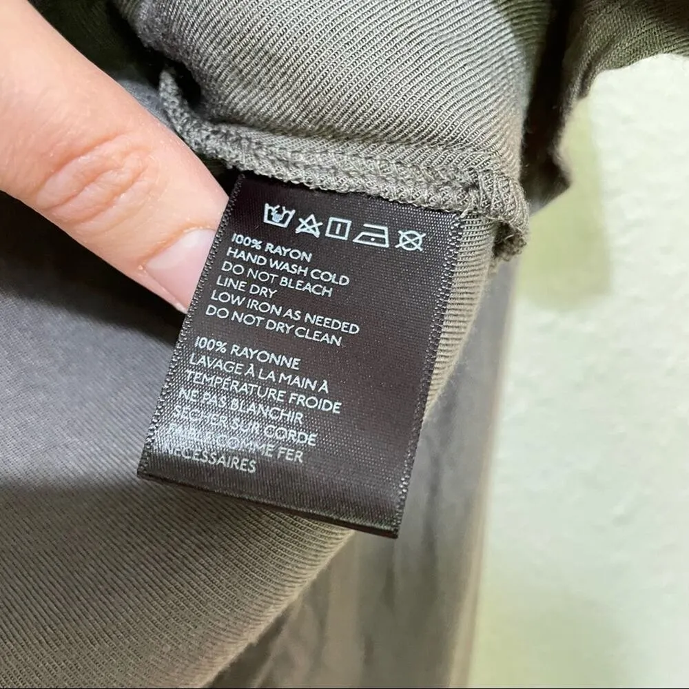 Anthropologie Staring Stars Green Embroidered Boho Long Sleeve Blouse Womens S - Image 5