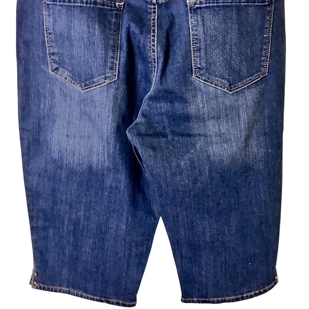 Gloria Vanderbilt 14 Avery Skimmer Denim Jeggings Stretch Bermuda Slim Fit - Image 6