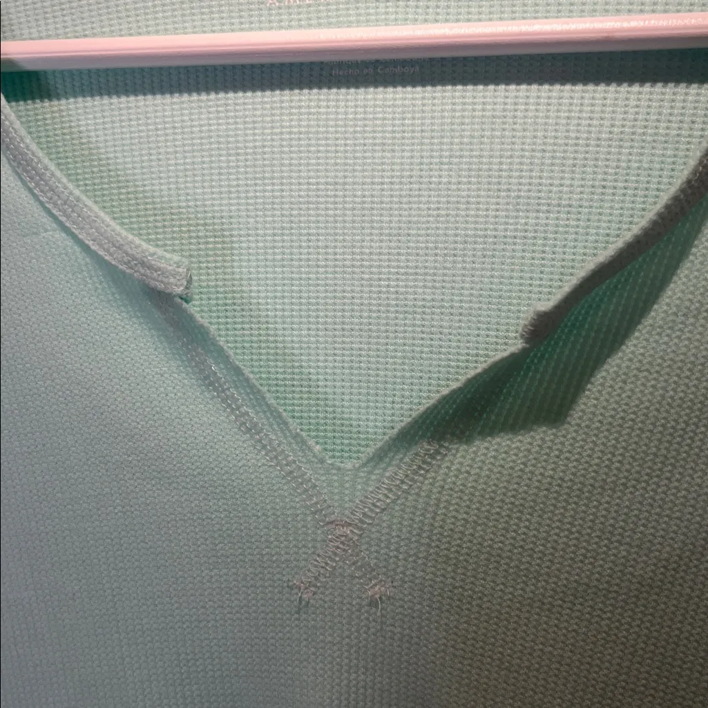 New American Eagle Women’s Mint Green Thermal Knit Long Sleeve Top XS NWT - Image 6