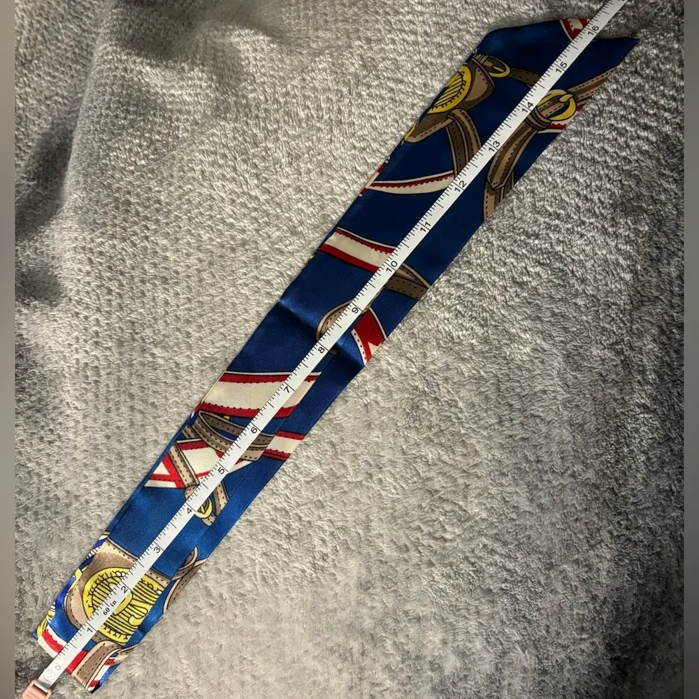 Satin Bag Scarf Blue - Image 3