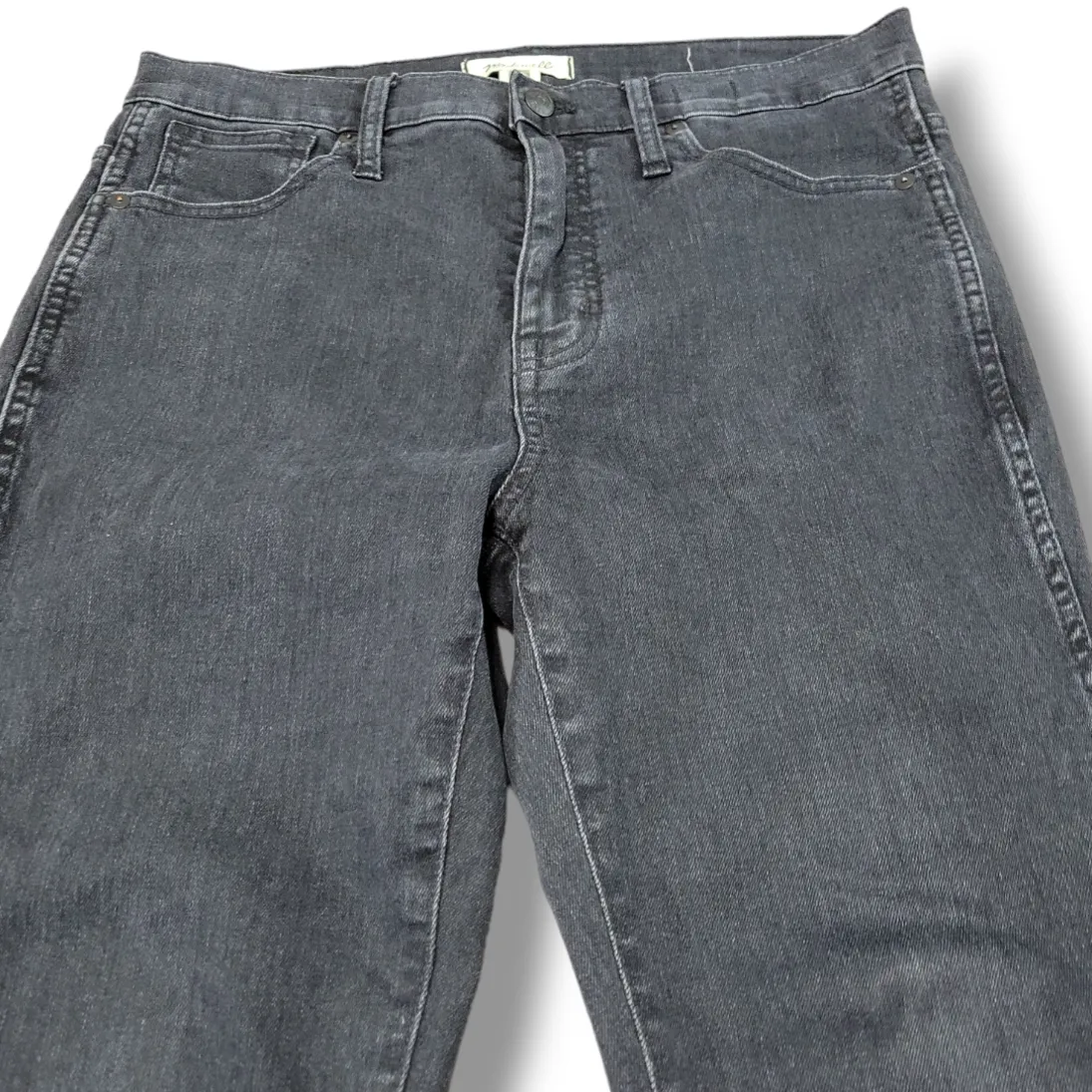 Madewell Jeans Size 31 W32"xL28" Madewell 10" High Rise Skinny Jeans Black Denim Pants  - Image 4