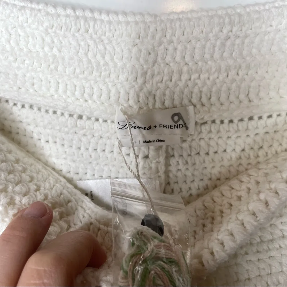 Lovers and Friends Mes Amis Crochet Shorts Large - Image 6