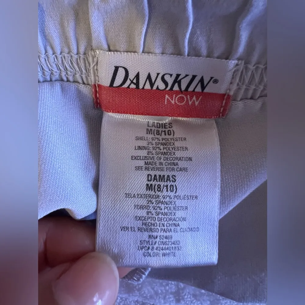 Women's Mid Rise Danskin Skort Performance Skort Shorts WhiteBlack size M(8 - Image 9