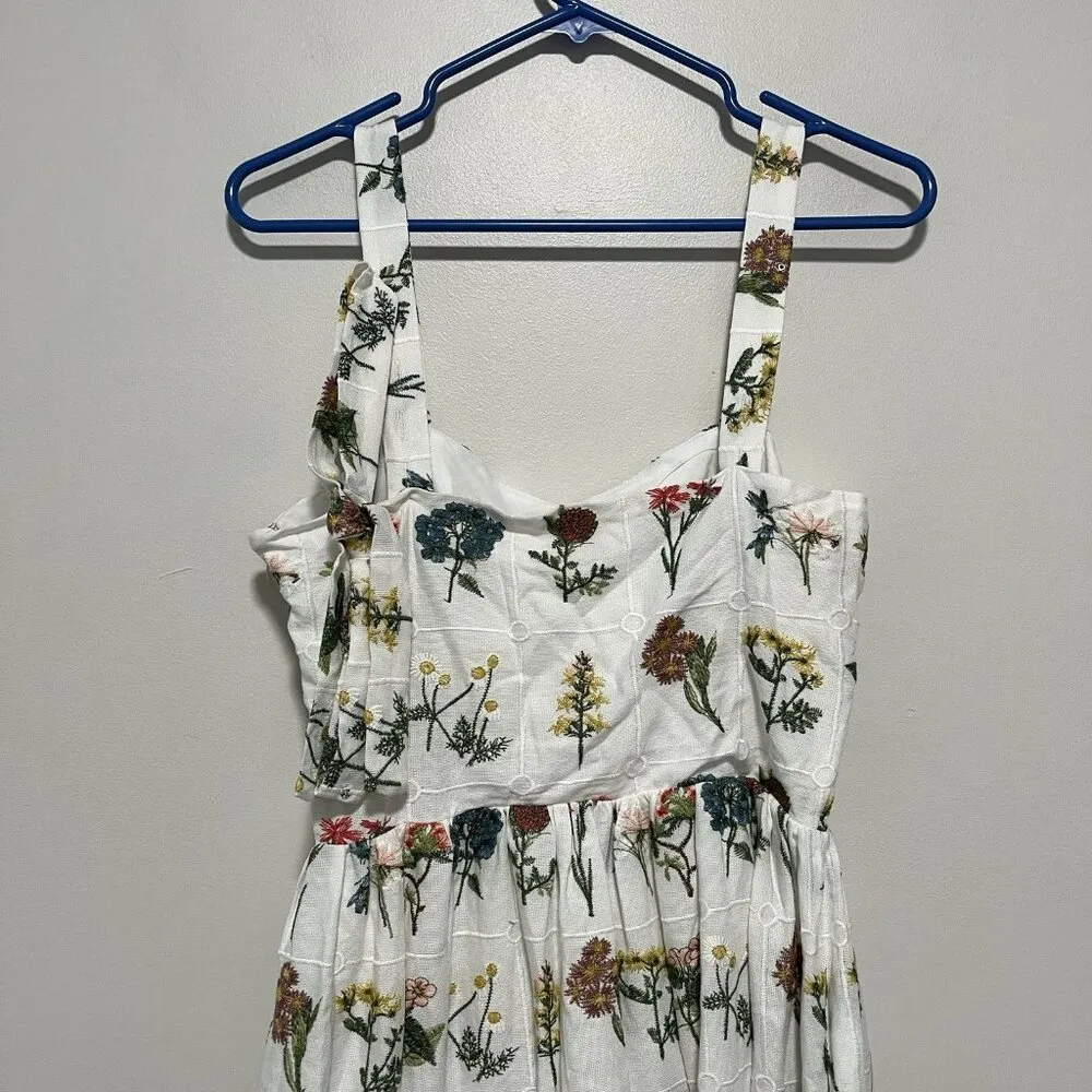 Ivy City Co. NWT‎ Robyn Midi Floral Embroidered Cream Dress in Wildflower Size 2 - Image 8
