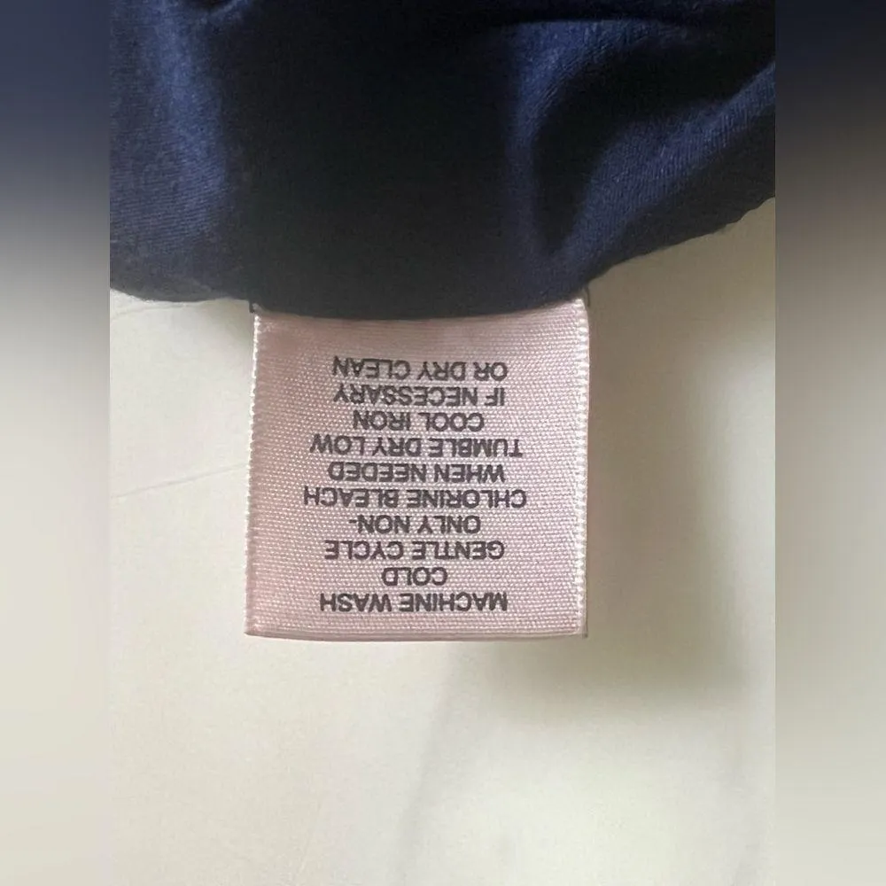 Philosophy Women’s Asymmetric Paneled Knit Skirt M Navy Blue Maxi - Image 4