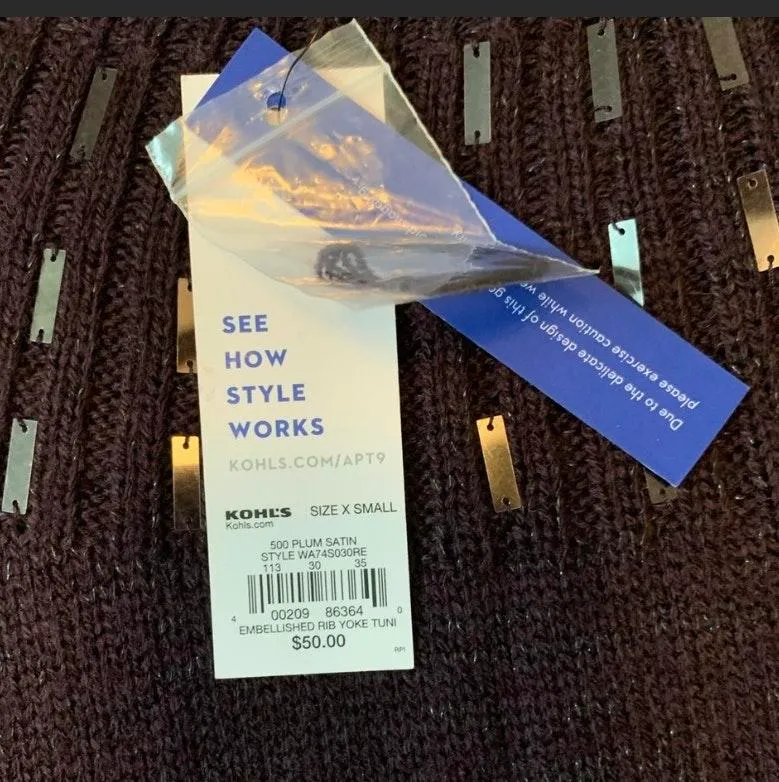 Apt 9 Plum Embellished Sweater - Image 6