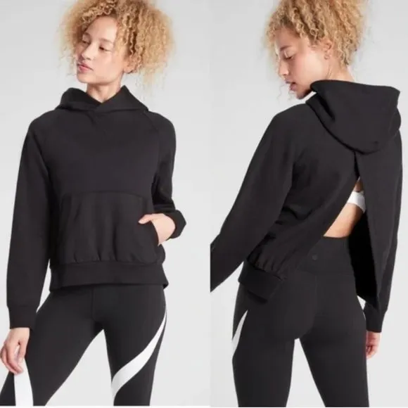 Athleta Moonrise Open Back Hoodie in Black | Small - Image 3