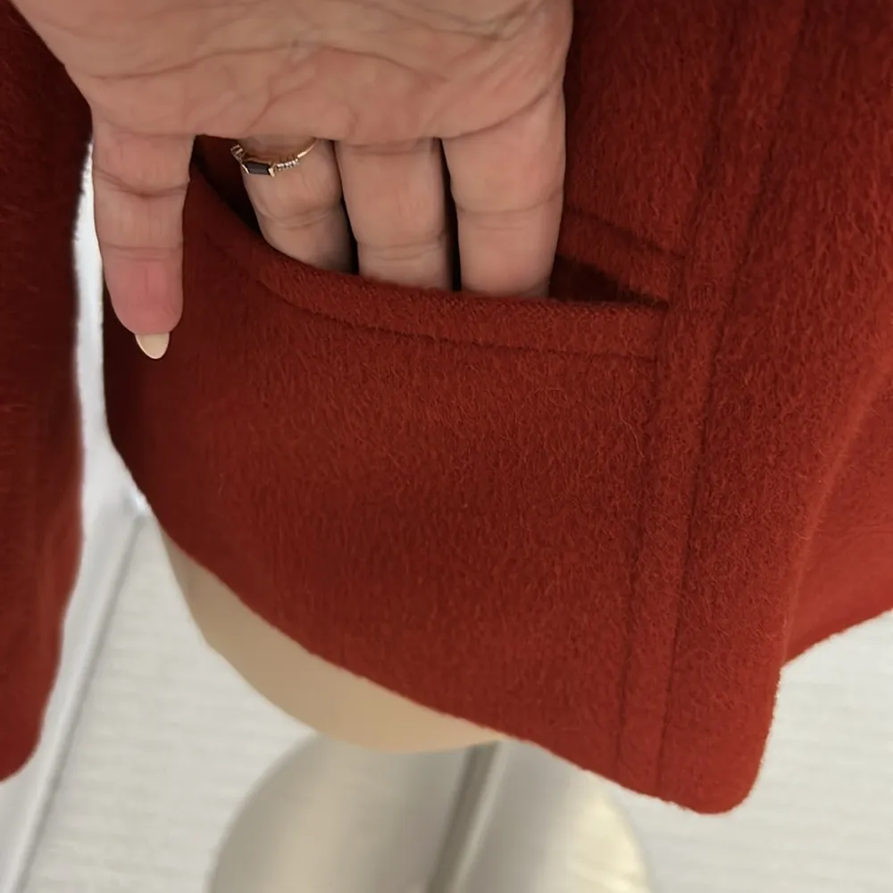 Peruvian Connection Baby Alpaca Wool Blend Jacket Rust - Image 8