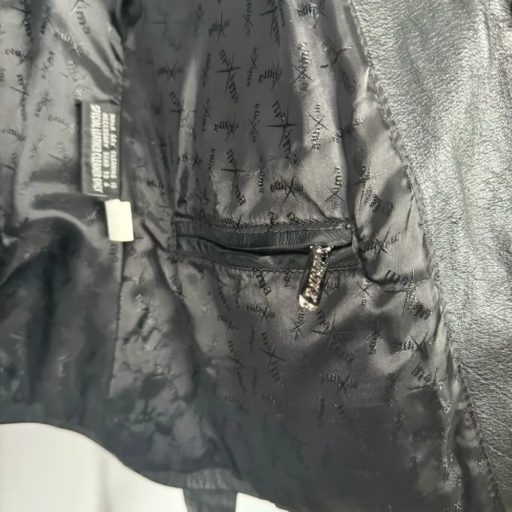 Wilson black leather jacket size medium - Image 3