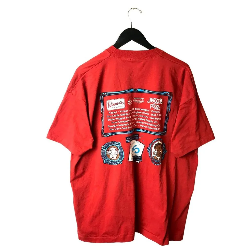 Vintage 90s March of Dimes WalkAmerica T-Shirt Red XXL Fruit of the Loom Unisex - Image 3