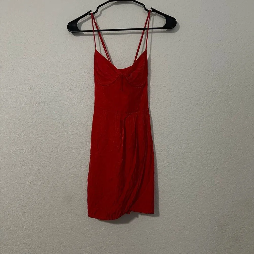 Sun Becomes Her WILDFLOWER WRAP MINI Size 4 Red - Image 3