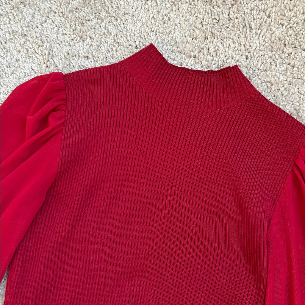 Almost famous Red mock neck top. XS-s - Image 12