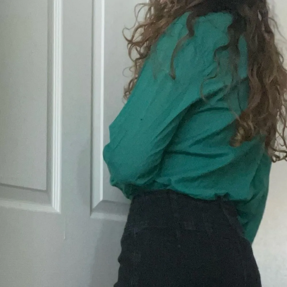 Zara Cotton Button Up Long Sleeve Tshirt Size Small Green‎ - Image 4