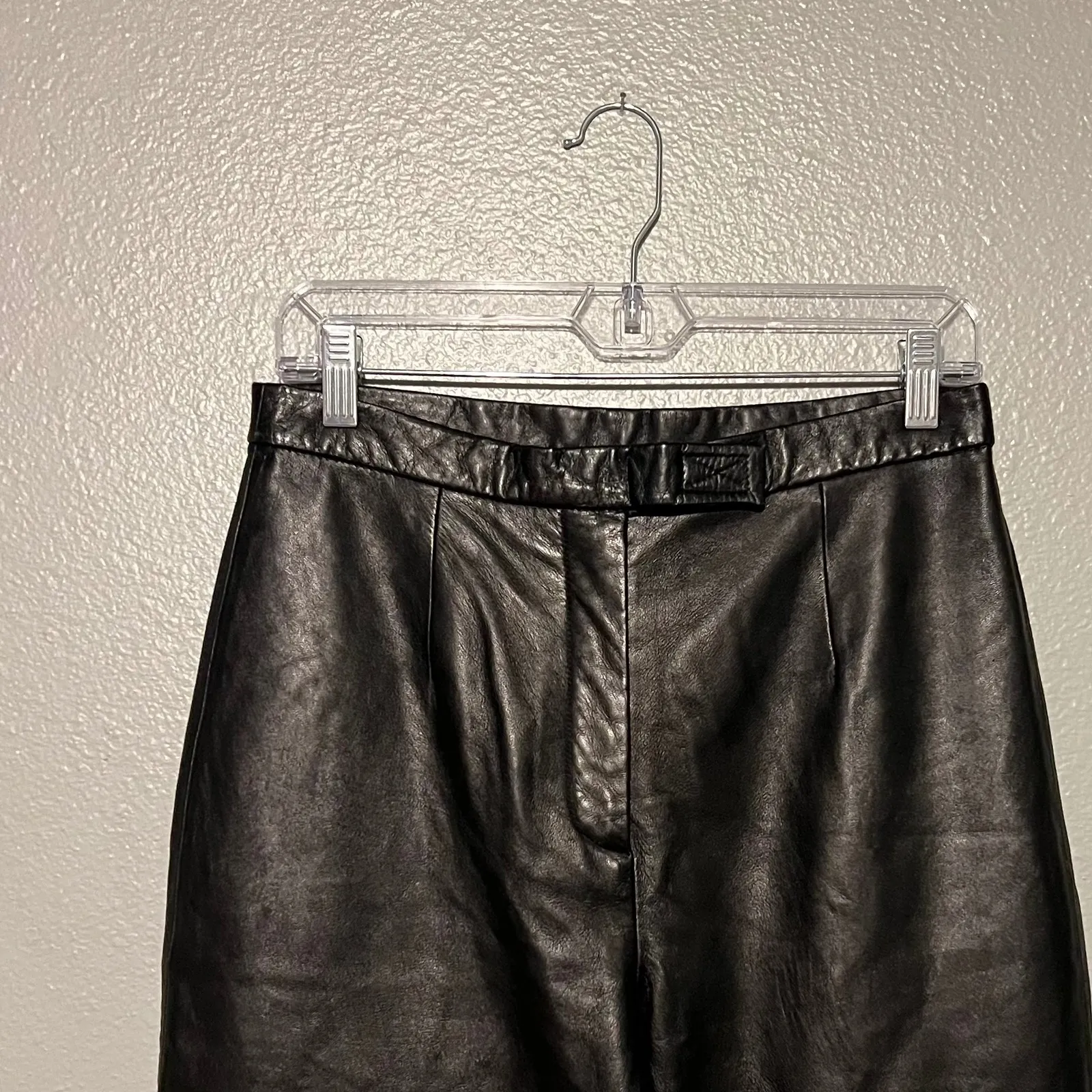 Jacqueline Ferrar Vintage Leather Pants Womens Size 10 Black High‎ Waist NWT - Image 5