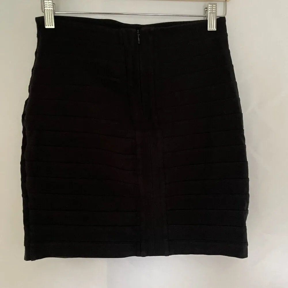 Express Design Studio Black Bandage Mini Skirt Size 4 comfortable business - Image 4