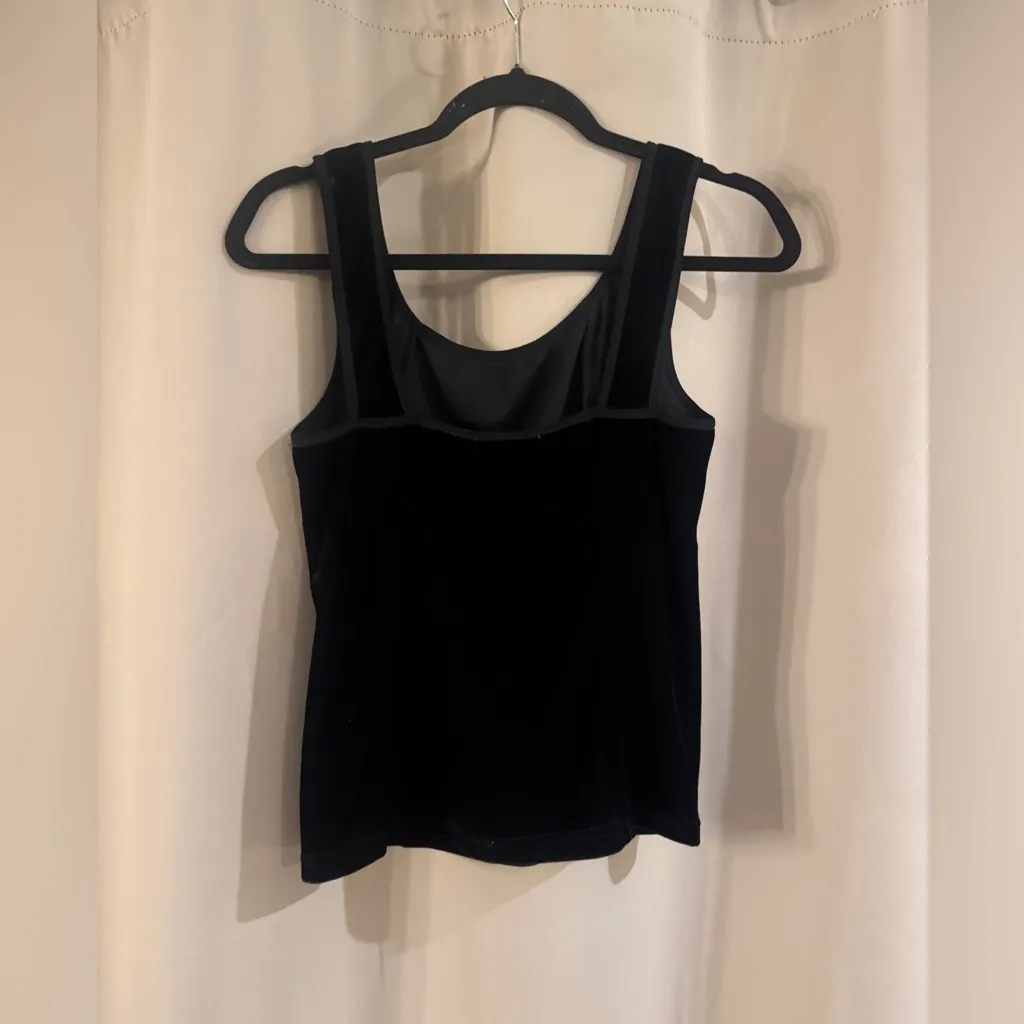 Kathleen Kirkwood Velvet Black Top Size M - Image 2