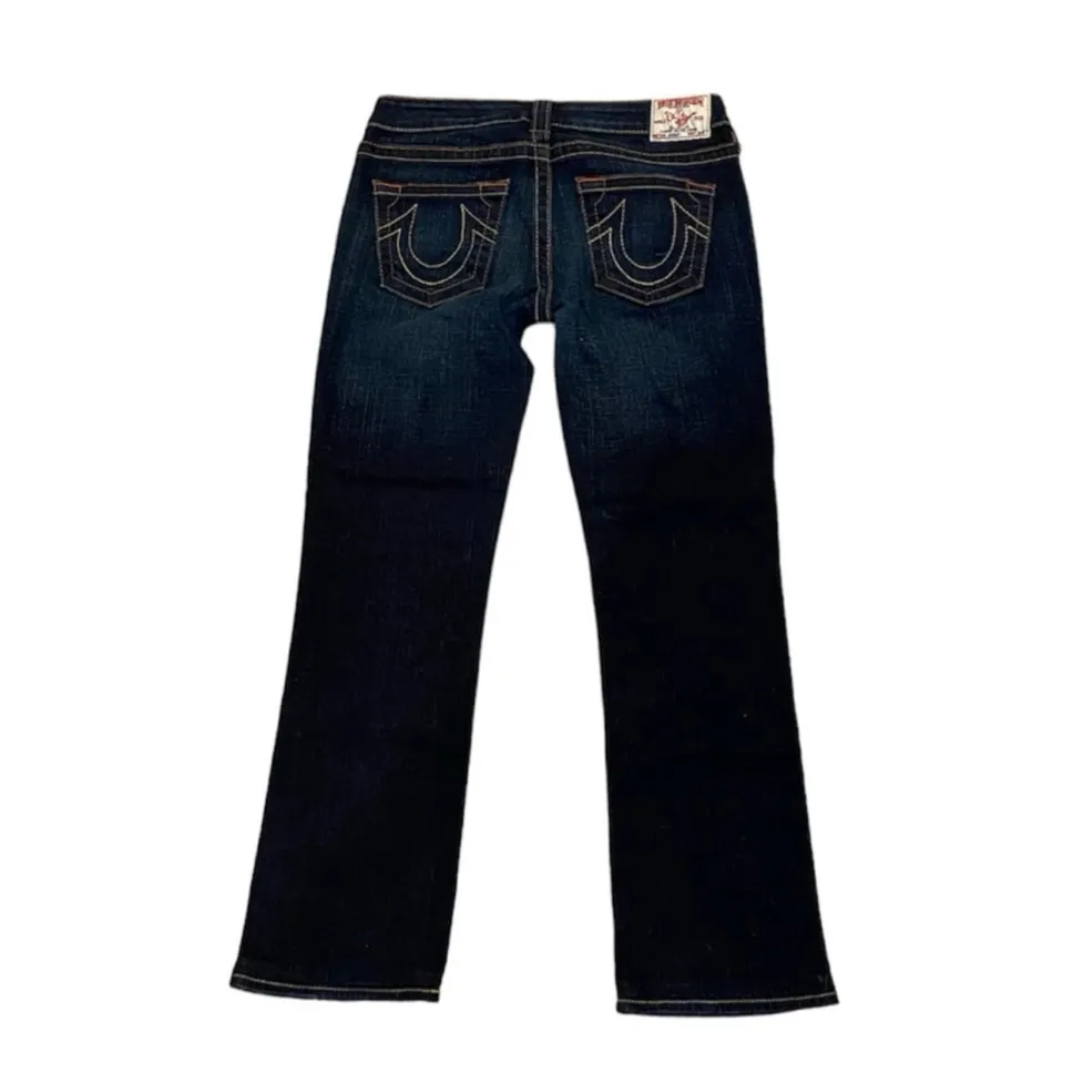 True Religion Jeans Low-Rise Ankle Cropped 28 Dark Wash - Image 3