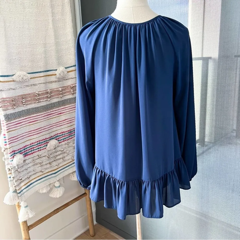 Lilly Pulitzer Tensley High Tide Navy Pullover Blouse Women’s Size XS - Image 4