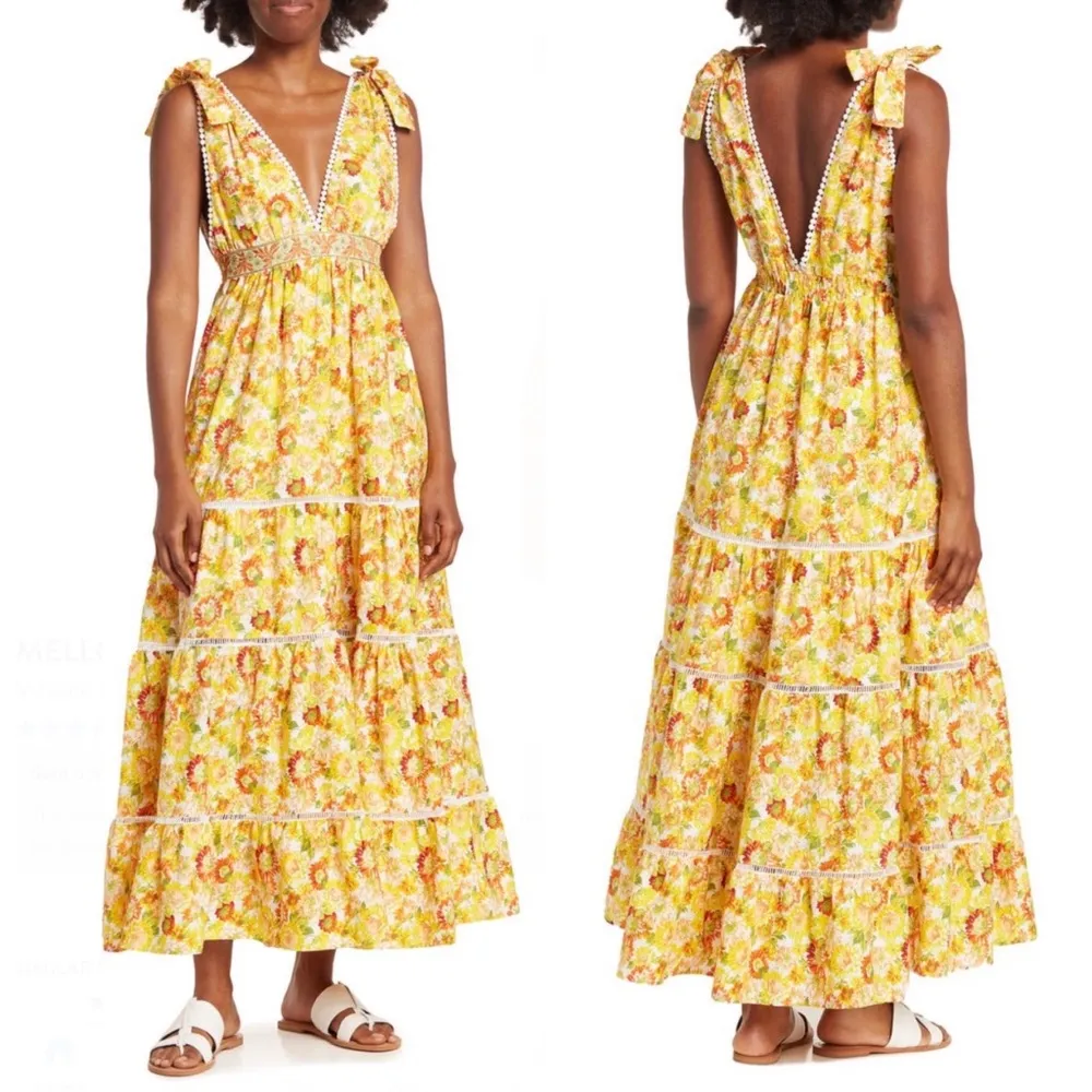 Maxi Dress Floral Tiered Size L NEW with Tag - Image 9