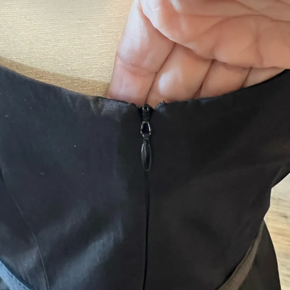 MERONA Collection Solid Black Belted Cap Sleeve Dress Size 4 - Image 10