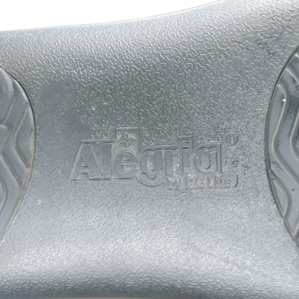 Alegria KEL-431 39 8 Black Engraved Leather Clogs Shoes - Image 4