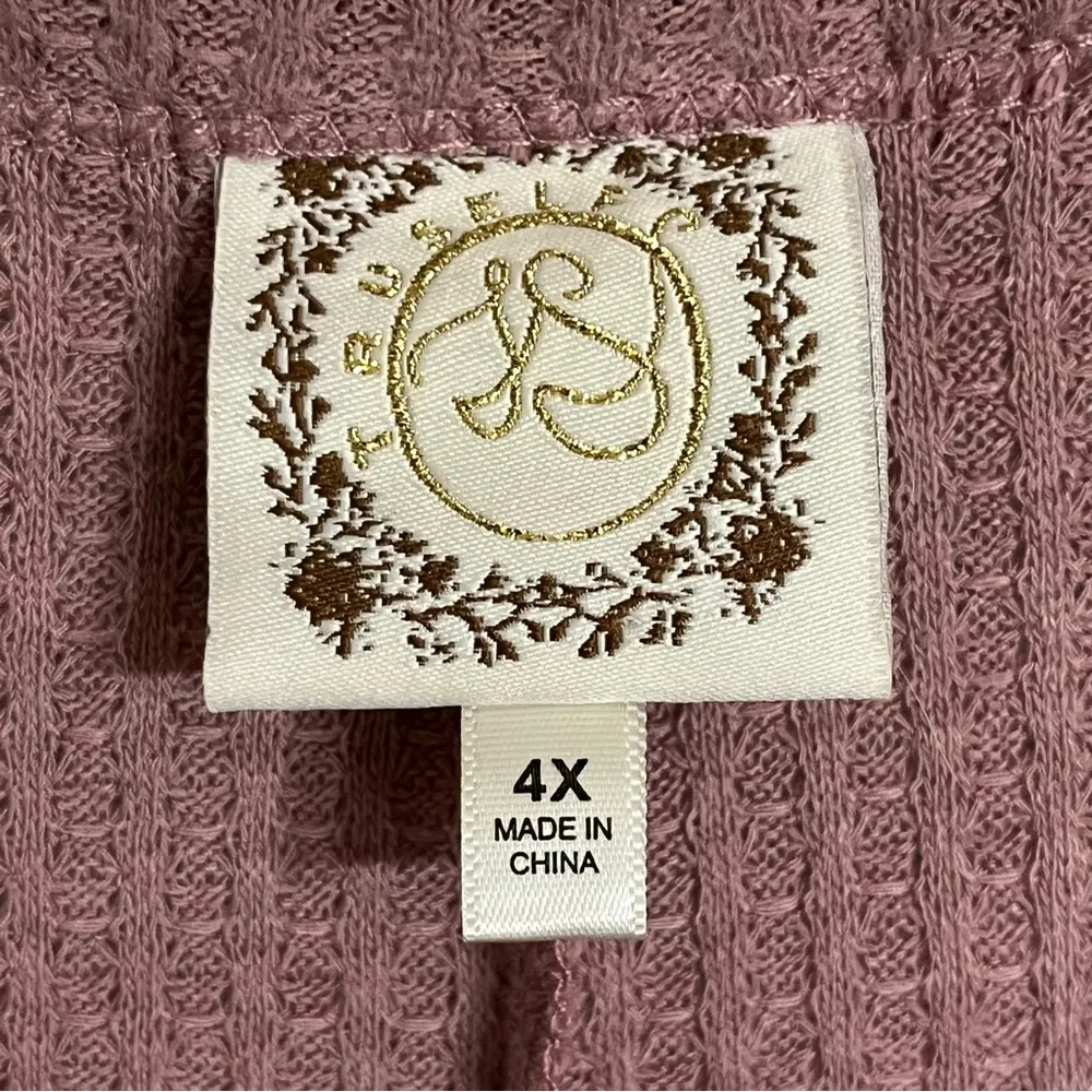 Women’s Truself Size 4XL Pink Snake Print Sleeves Button Up Cardigan Blouse - Image 3