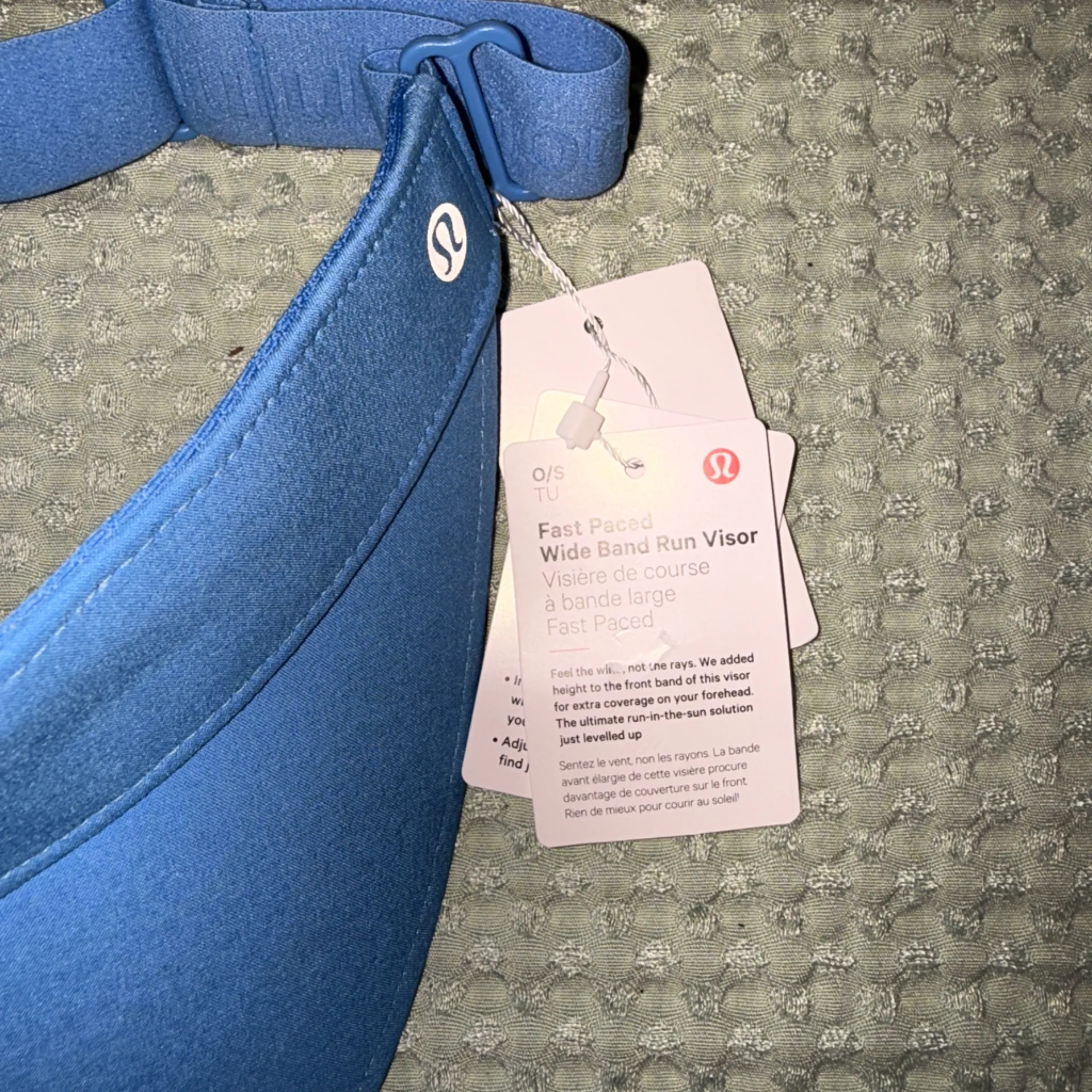 NWT Lululemon Fast Paced Wide Band Run Visor in Poolside Blue - Image 2