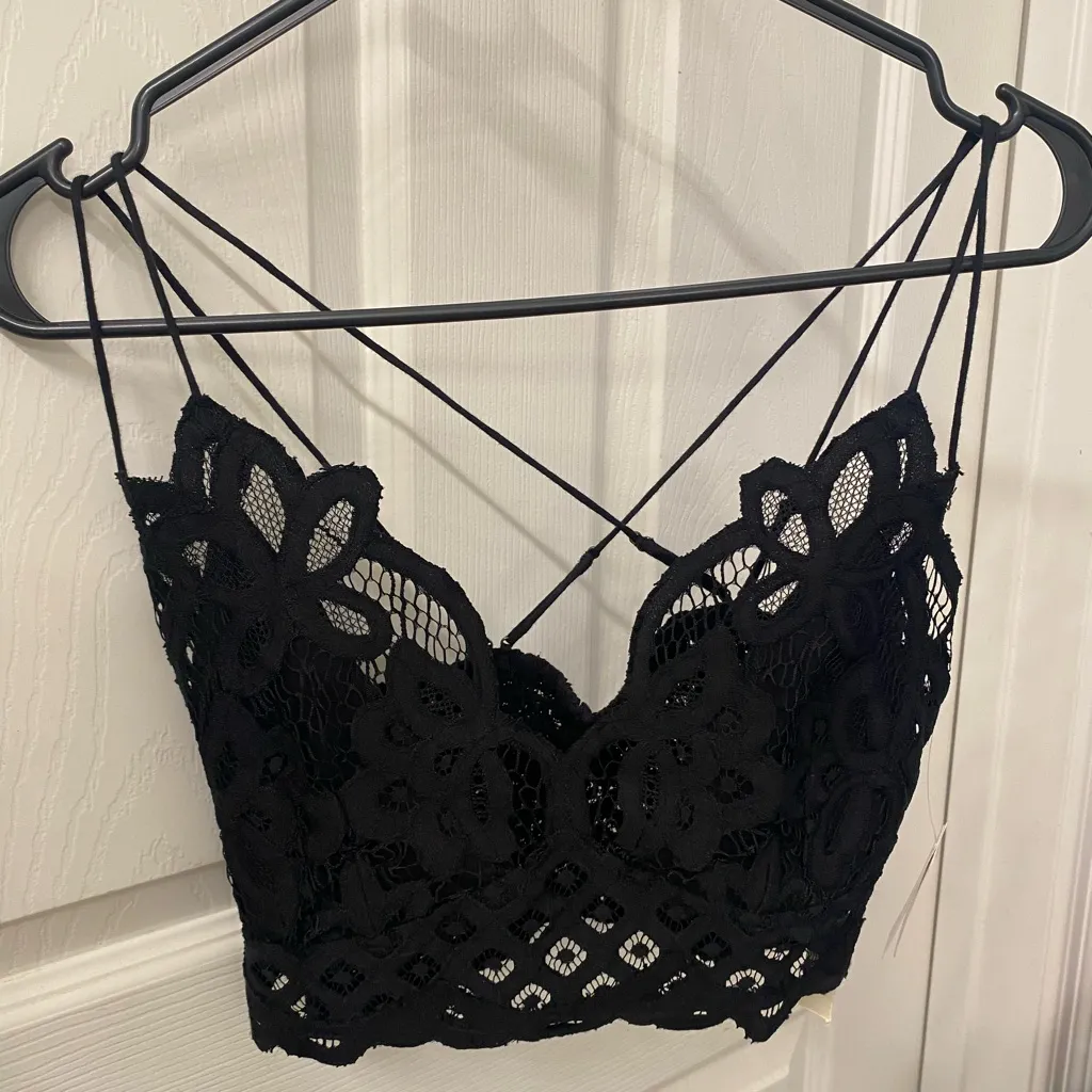 Free People Black Lace Bralette - Image 6
