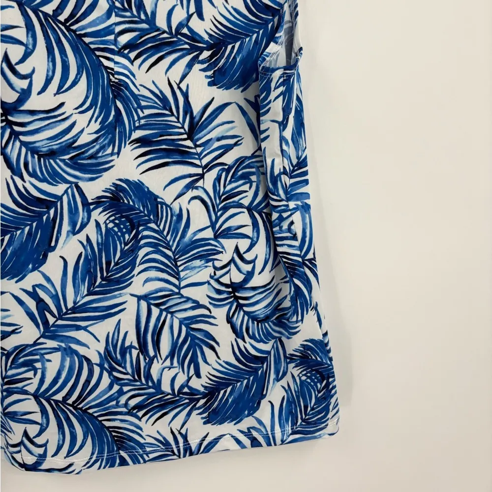 Tommy Bahama Women's Golf Tennis summer UPF 50 Blue Floral Sleeveless Top large - Image 5